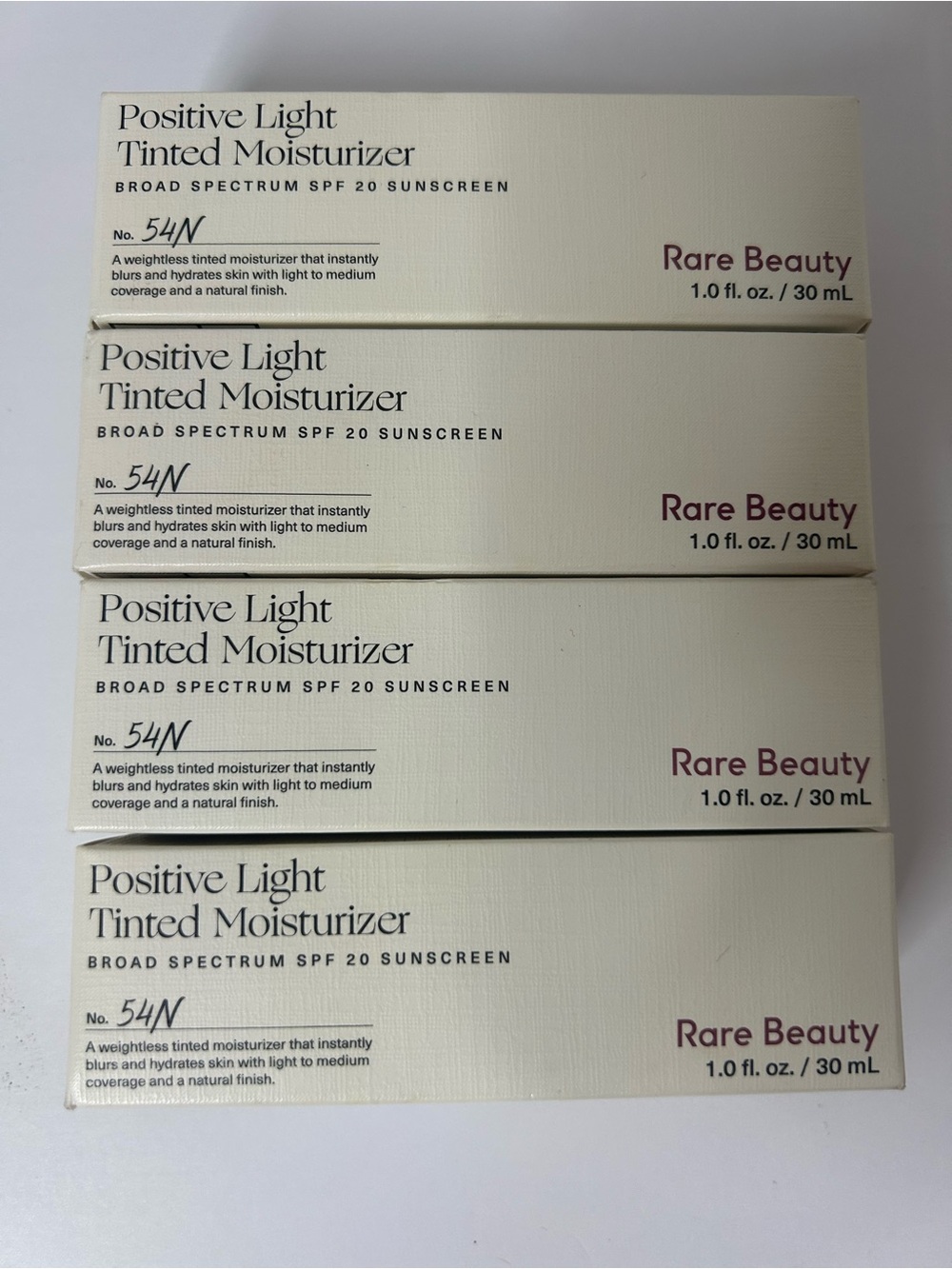 Rare Beauty Positive Light‎ Tinted Moisturizer SPF 20 ~54N ~ 1 oz NIB Lot Of 4.